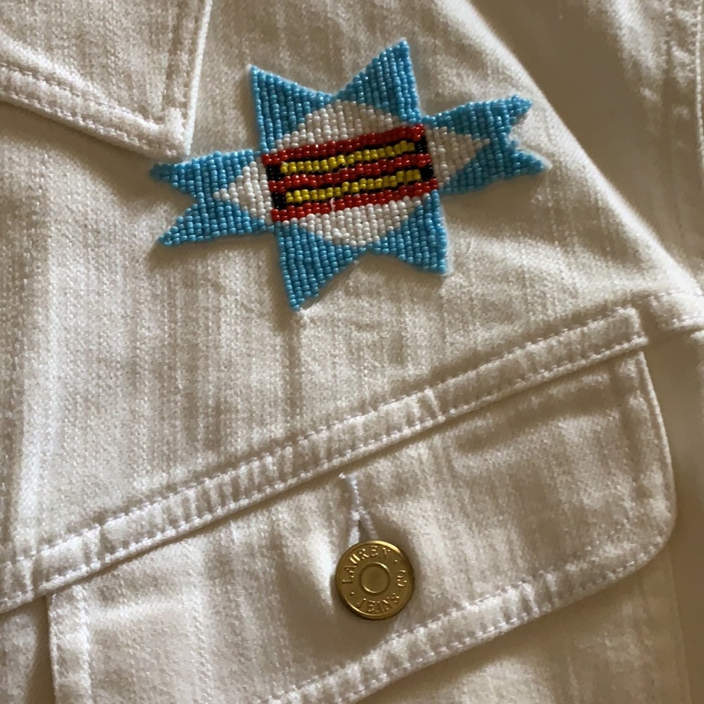 Ralph Lauren White Beaded Denim Jacket - image 3